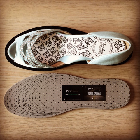Only a full insole of shock absorbing memory foam for our ladies