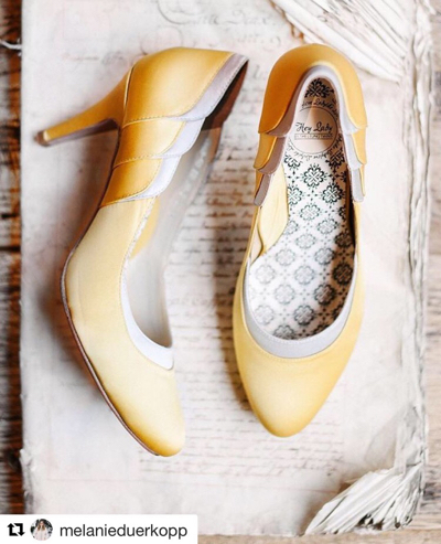 Yellow wedding shoes ?