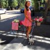 Lady-Instagram-Bike-Neon-dress