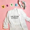 Suffragette White Pantsuit Flat lay